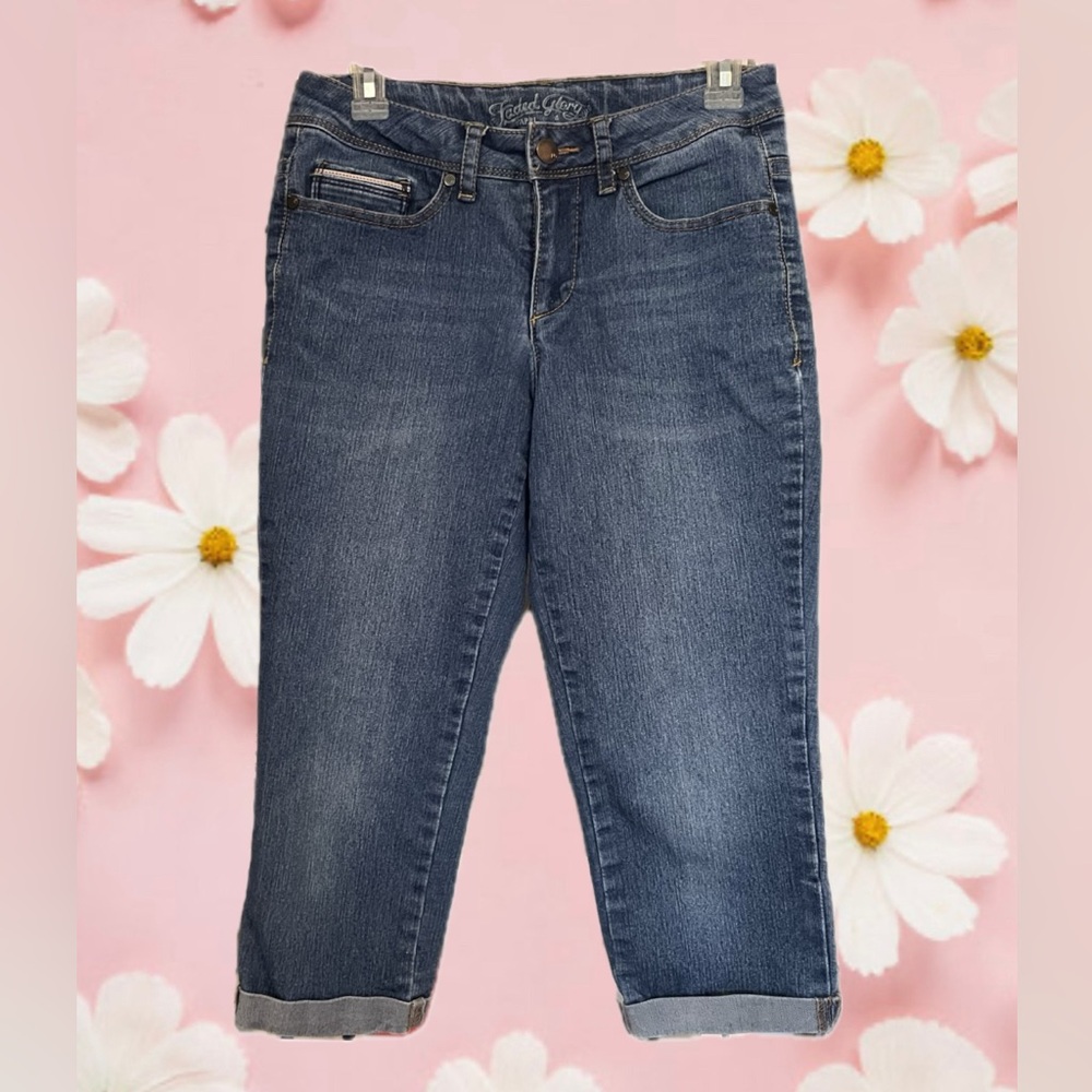 Faded Glory Jeans Capris Womens size 4